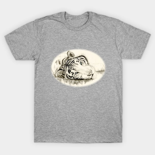 The white tiger T-Shirt by Lara Plume